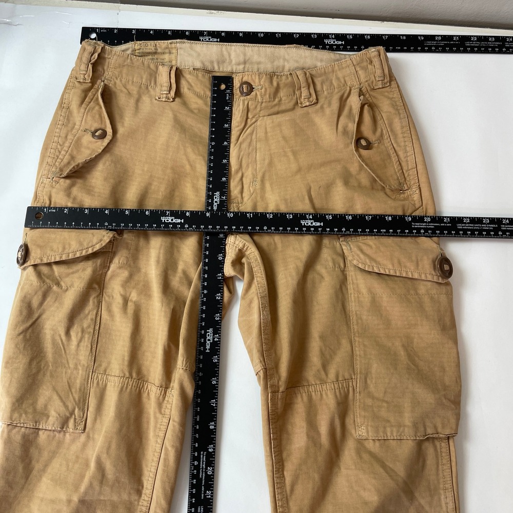 Polo Ralph Lauren Pants Mens 33x32 Straight Cargo Military Utility Paratrooper - Picture 7 of 13